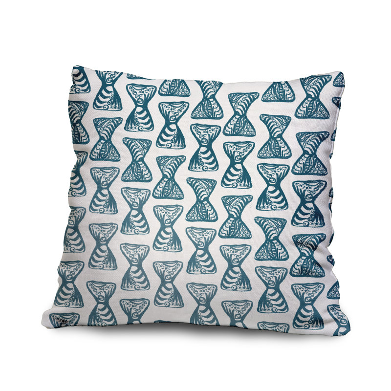 Housse de coussin carrée extérieure/insert, Sarcelle, 18" x 18"