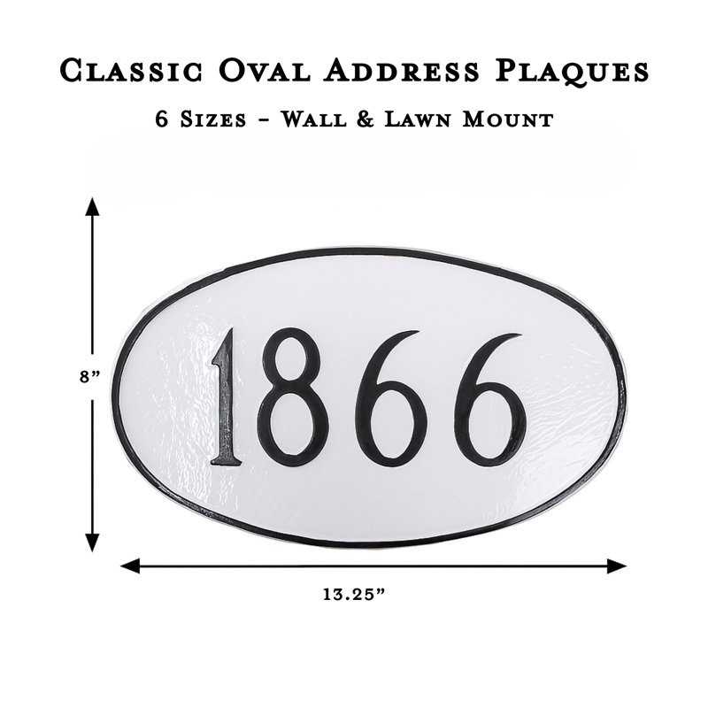 Plaque d’adresse murale sur 1 ligne, Sable / doré