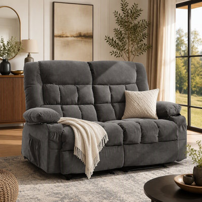 Upholstered 38 " Linen Loveseat