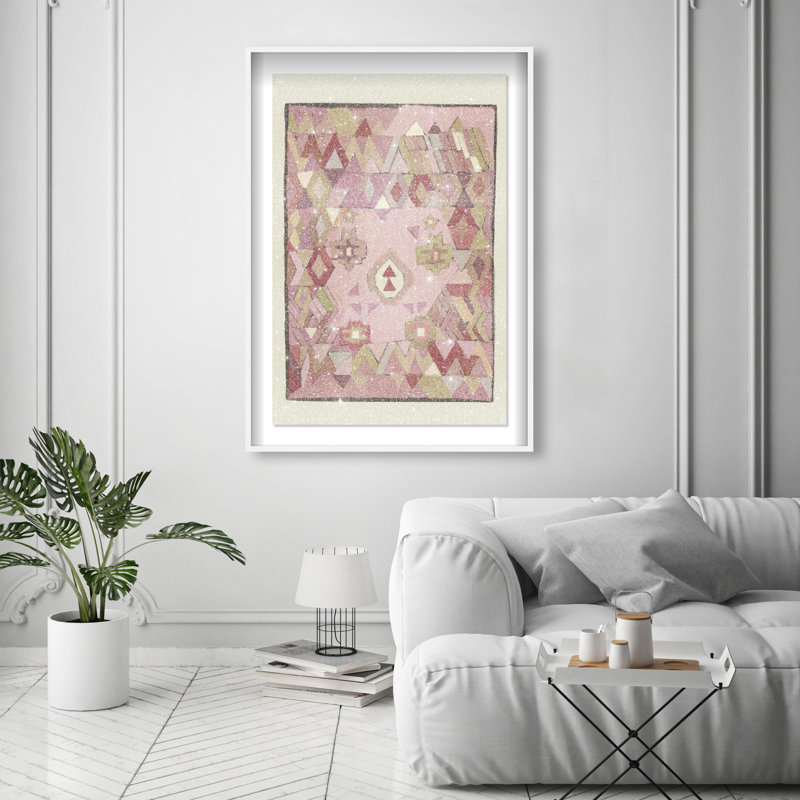 Tapestry Boehme II Print by Oliver Gal, 46.5"H x 31.5"W, White Shadowbox