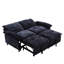 Canapé-lit convertible en velours avec matelas dépliable-2065293029