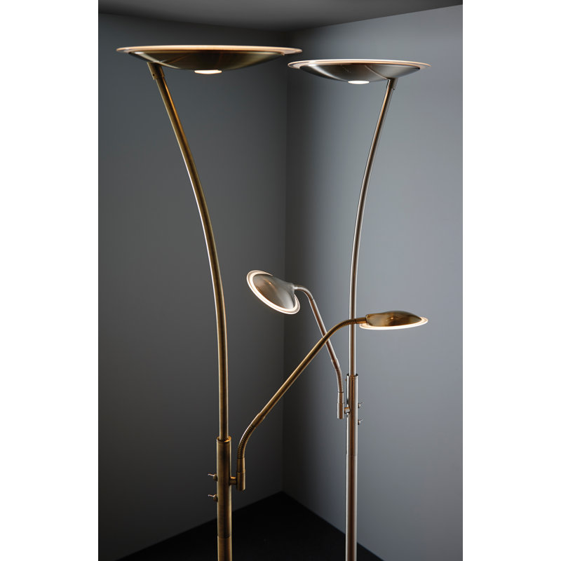 Ashtyn 180cm LED Torchiere Floor Lamp, Antique Brass