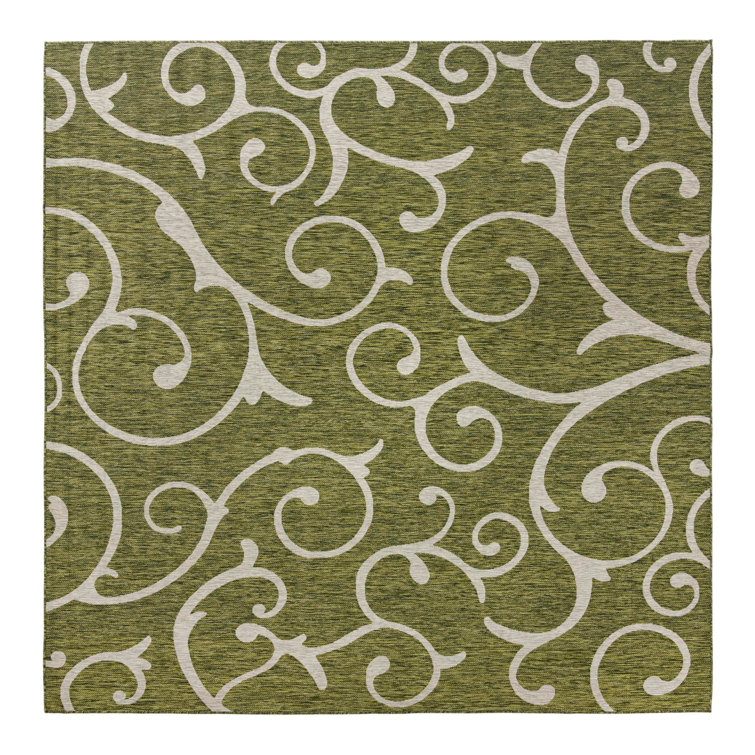 Hague Botanical Green Indoor/Outdoor Area Rug
