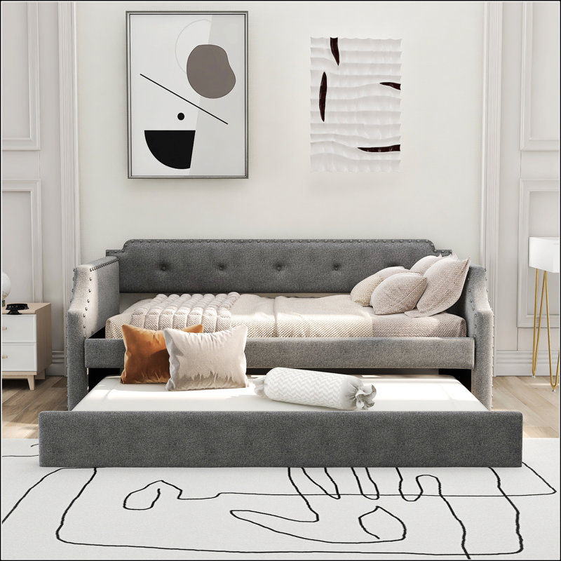 Upholstered Daybed With Trundle