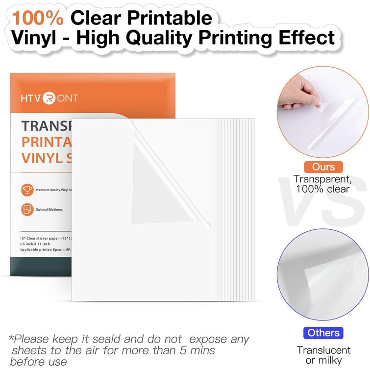 CLEAR PRINTABLE VINYL VS CLEAR STICKER PAPER - WHICH IS BETTER