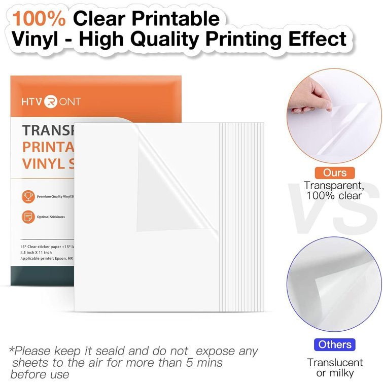 CLEAR PRINTABLE VINYL VS CLEAR STICKER PAPER - WHICH IS BETTER? 