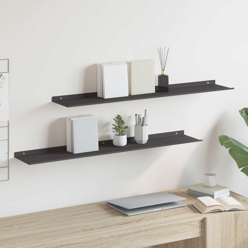 Steel Floating Shelf, Black