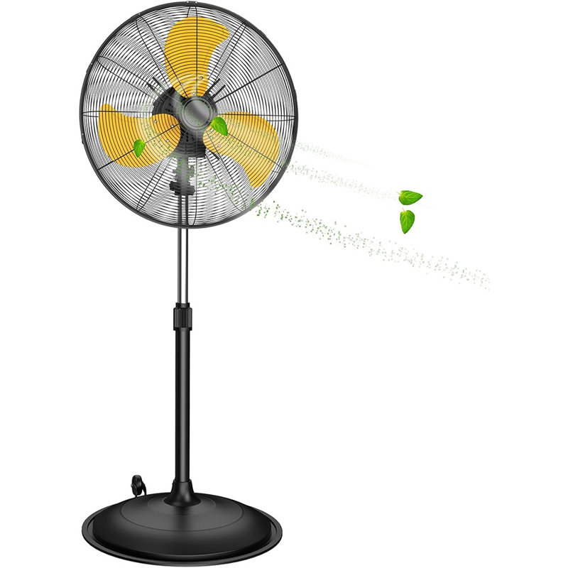 5000 CFM 20 IN Pedestal Oscillating Fan, 3 Speed Heavy Duty Meta...
