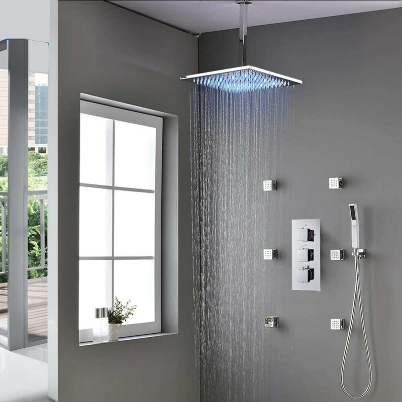 Thermostatic Complete Shower System with Rough in-Valve