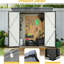 Remise de jardin toutes saisons 6 pi x 4 pi - noir, panneaux noir, porte large