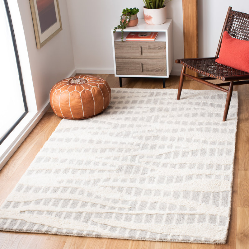 Zarah Hand Tufted Wool And Cotton With Latex Animal Print Rug, Rectangle 9' x 12'