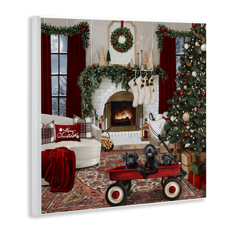 Art de giclée encadrée de Christmas Hearth Lounge par Grateful Licensing, H 24 po x l 24 po x P 1,7 po