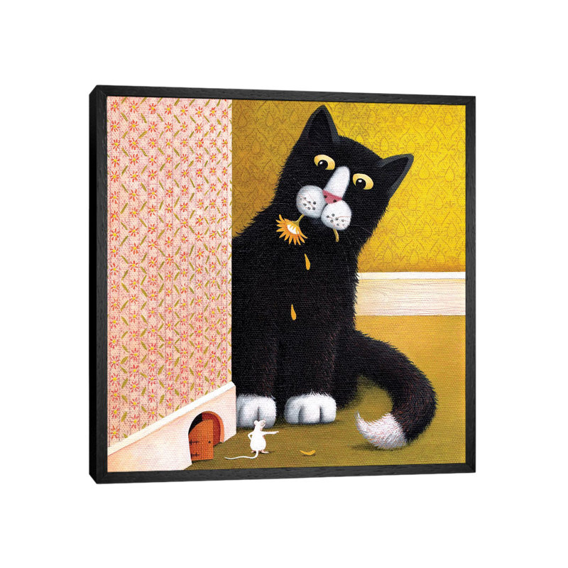 A Wee Crush by Vicky Mount - Painting on Canvas, 66.04cm H x 66.04cm W x 3.81cm D, Black Framed