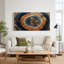 «Blue and Brown Tree Stump Cross Section», art mural-253794357