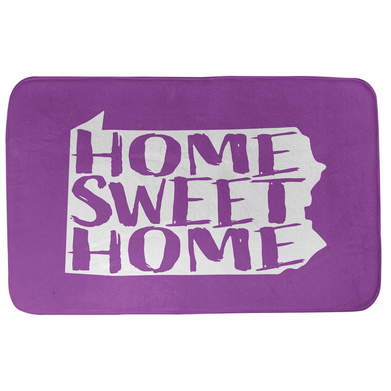 Tapis de salle de bain en pennsylvanie pour la maison, l 21 po x L 34 po, Violet