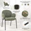 Anston 46cm H Linen Upholstered Metal Armchair-1130111643-1111580770