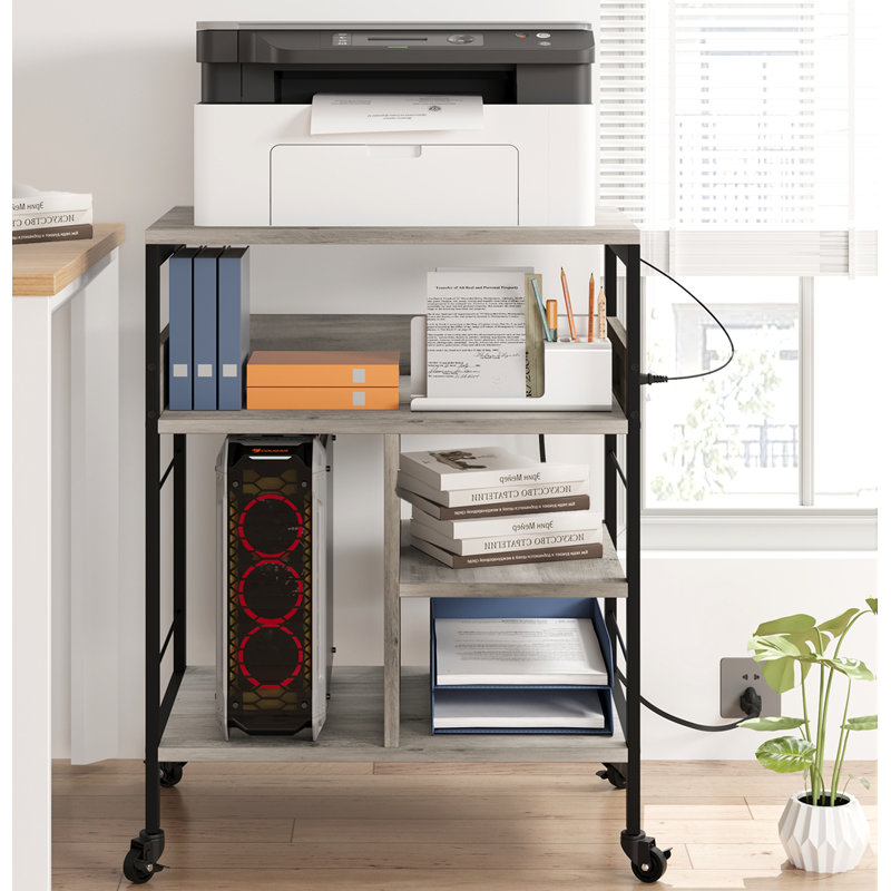 Table de bout Sorin, Plateau gris/ base noire