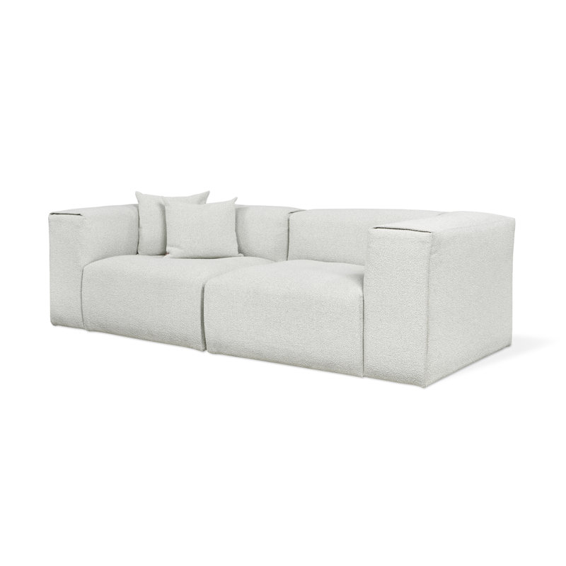 Canapé modulaire 2 pièces Nest, Brouillard, H 28,5 po x l 96 po x P 41 po, 2