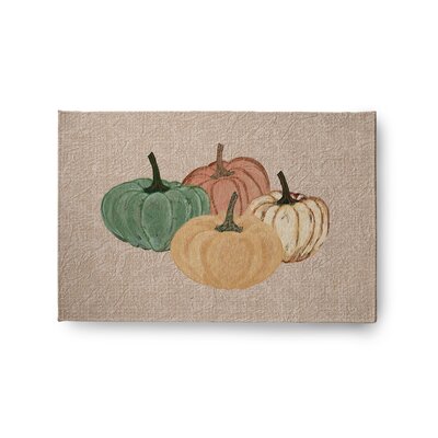 Paper Mache Pumpkins Fall Design Chenille Area Rug CRHGN716TA8 -  The Holiday Aisle®, BAF1AF85736A4F9B98C341CEB86D24BC