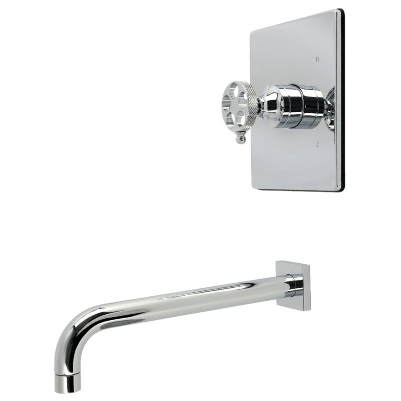Kingston Brass Webb Single-Handle Pressure Balanced Tub Faucet, Polish Chrome