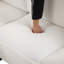 Canapé modulaire en U de 90 po Modern Canapé modulaire avec repose-pieds mobile, table basse avec appareils de chargement cachés pour le salon, blanc-1423446254