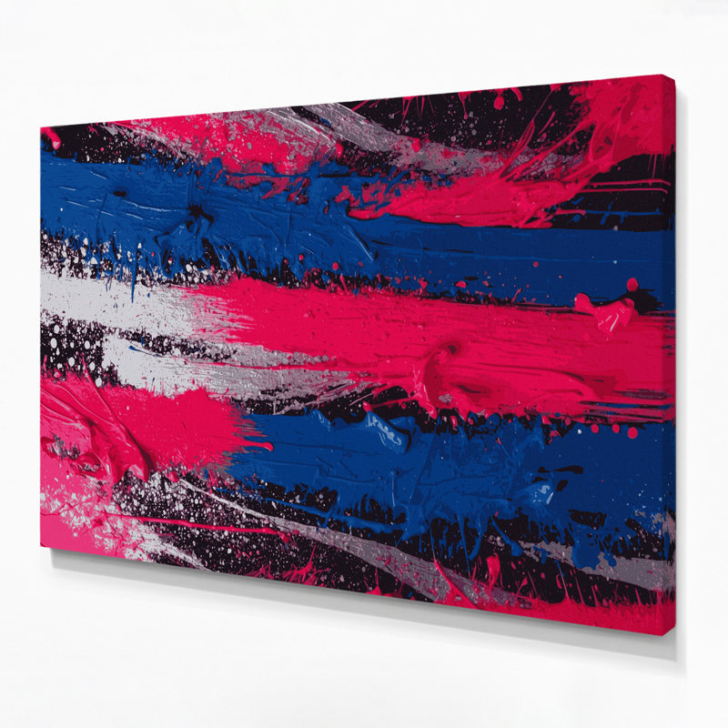 «Neo Expressionism 27», art mural sur toile mauve, H 20 po x l 30 po