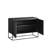 Solid Ash Wood Black Console Cabinet