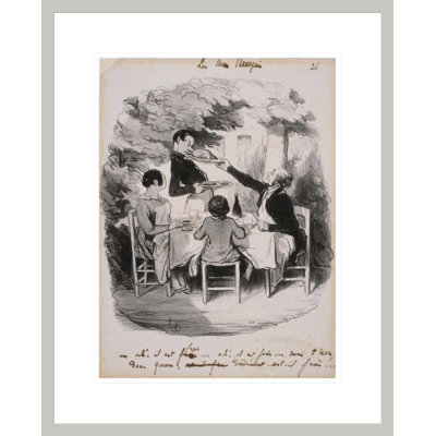 Les Bons Bourgeois: Ah! Il est frais...Mais t'nez donc Garçon by Honoré Daumier -Framed Giclee Print