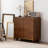Modern Nut-Brown Solid Wood Accent Cabinet