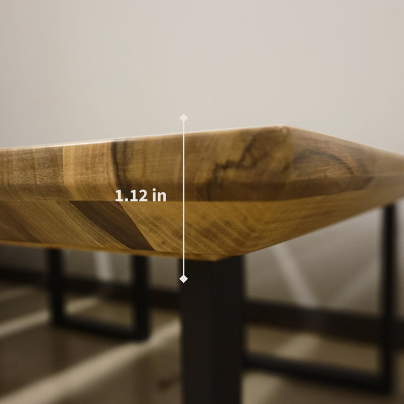 Petite table de salle à manger en noyer, Beige, brun