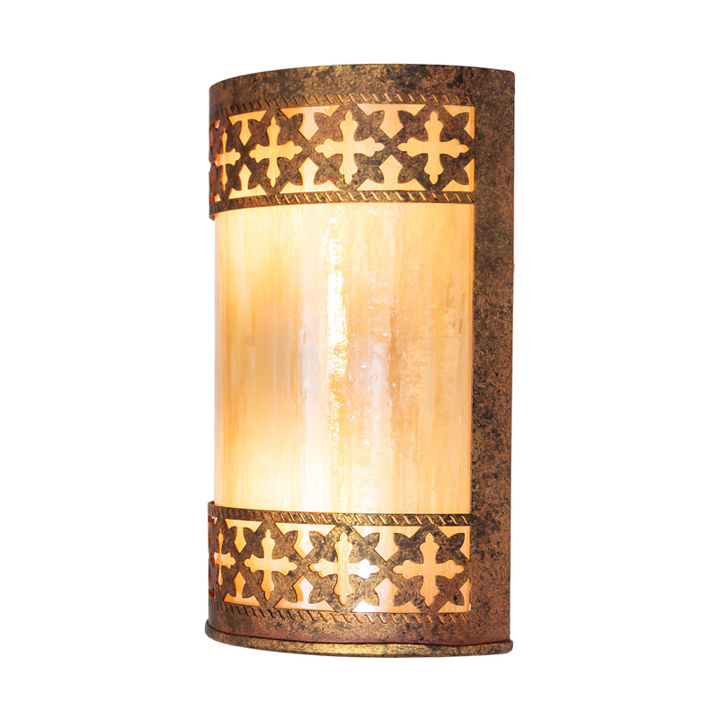 8" Wide Cardiff Wall Sconce, Autumn Leaf, 12" H x 8" W x 3.5" D