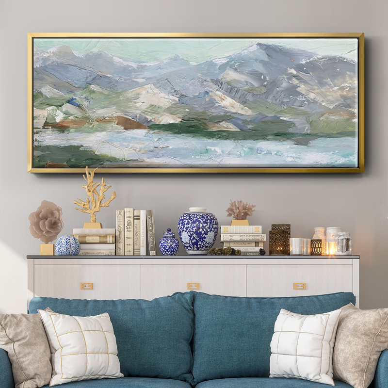 «Pastel Mountain View I», toile encadrée, H 8 po x l 20 po
