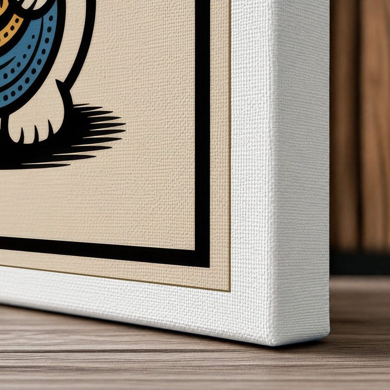 Welcoming Fortune Cat Japandi 1 Piece Wrapped Canvas Wall Art, 36x24 - 91.4 x 61.0 cm, White Border