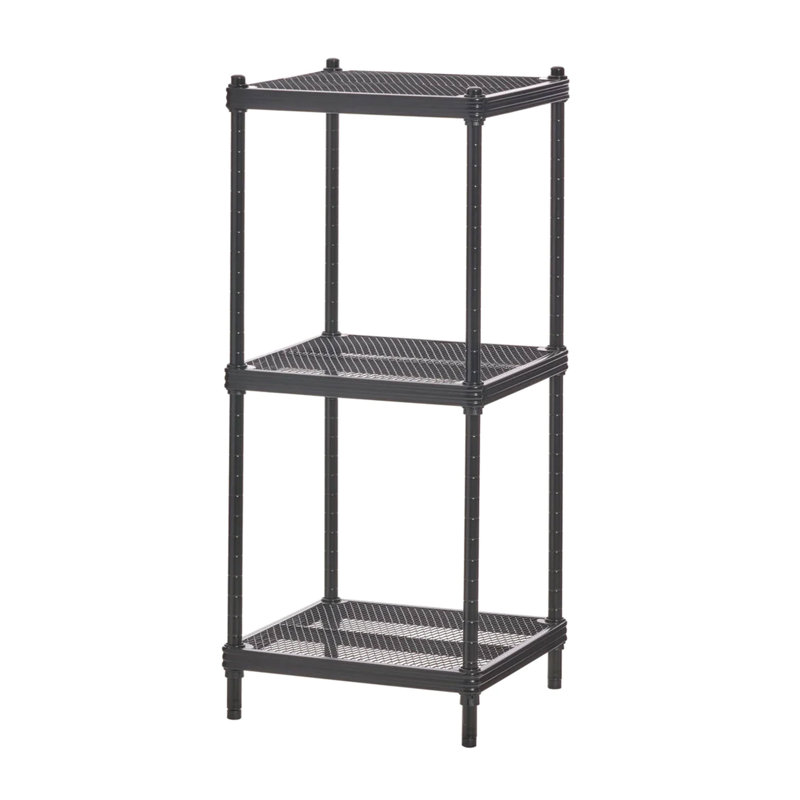 Nickens 13.8'' W Steel Height -Adjustable Shelving, Black