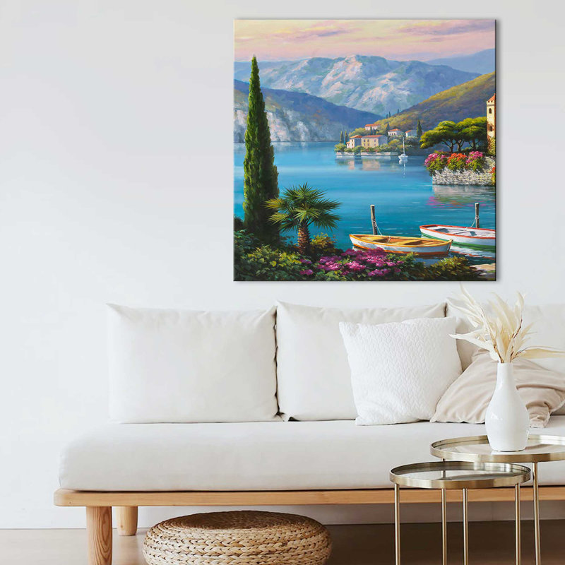 «Villa Bella Vista I» par Sung Kim - Peinture, Toile tendue, H 18 po x l 18 po x P 1 po