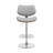 Attie Swivel Adjustable Height Armless Bar Stool with Pedestal Base in Faux Leather and Metal-123457405-123457406