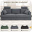 Modern Oversized 261Cm Sectional L-Shaped Corduroy Compression Sofa With Storage Pockets-1139642733