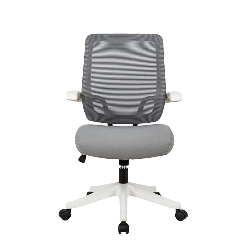 Chaise de travail en filet Laionna, gris, Blanc