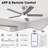 Vaczon 48" Modern Smart Dimmable Ceiling Fan with 3CCT LED Lights, 6-Speed Reversible DC Motor, Timer, Remote and App Control-2017049166