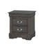 Table de chevet 2 tiroirs gris foncé