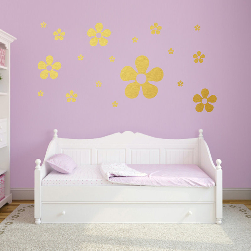 Plants & Flowers Non-Wall Damaging, Gold