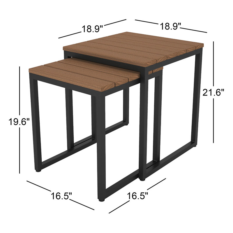 Ensemble de tables d'appoint Townsend, Gris