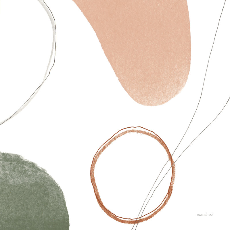 Thread Of Motion II Warm Crop - peinture sur toile tendue, H 20 po x l 20 po