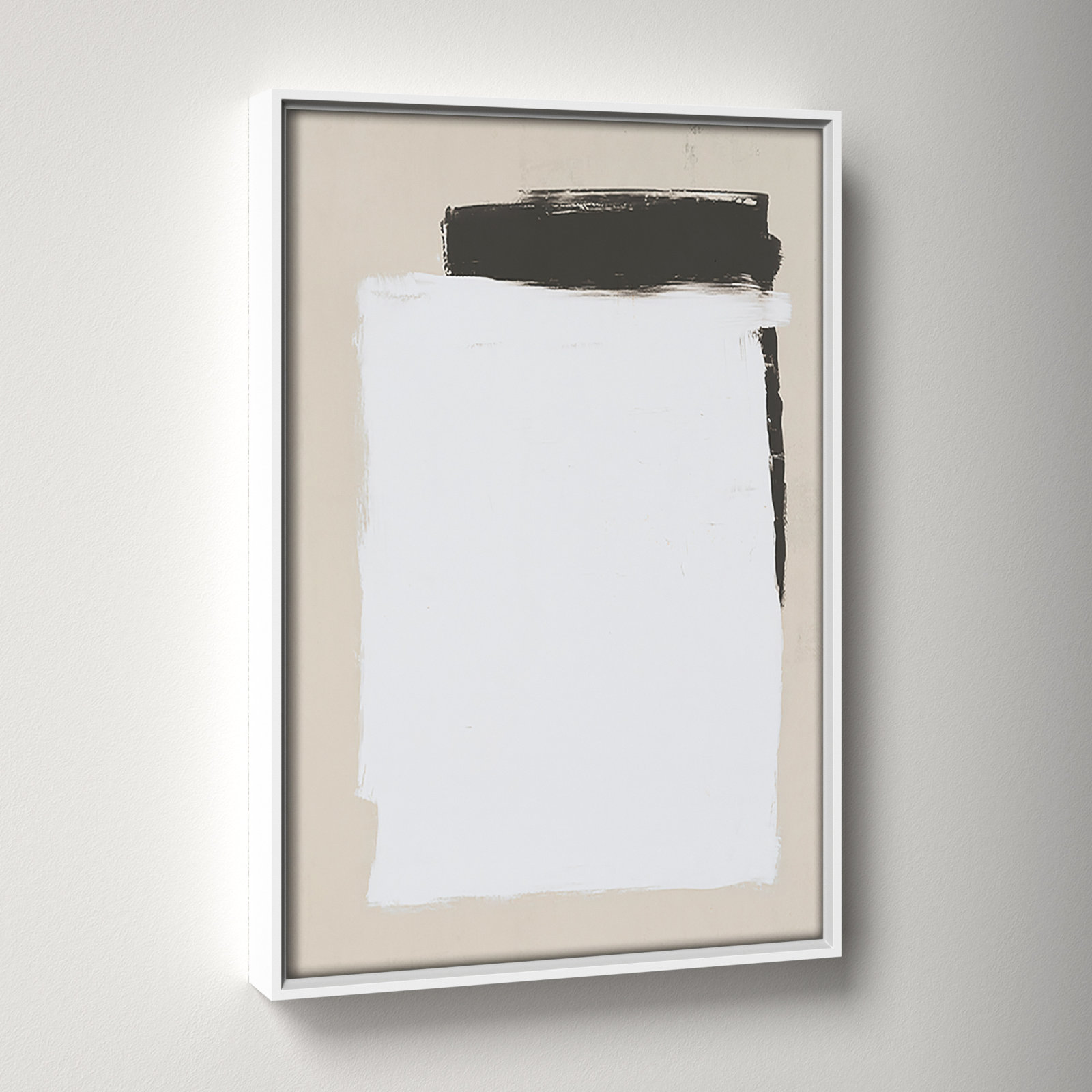 Two Mirrors, 19.5" H x 13.5" W, Framed Canvas, White