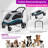 Heavy Duty Extra Large Dog Stroller for Big Dogs Up to 88 lbs – Collapsible Pet Stroller with 360° Swivel Wheels, Shock Absorption, Removable Washable Pad, Mesh Window, Steel Frame – Green-135721435