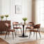 Windsor Modern Armless Dining Chair With Twisted Metal Frame, PU Upholstered-1046837475