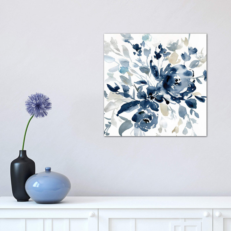 Indigo Garden I by Carol Robinson - Print on Canvas, No Frame, 66.04 cm H x 66.04 cm W x 3.175 cm D