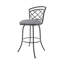 Tabouret pivotant Di Milan en tissu performance texturé avec finition thermolaquée à la main-244384881-244384907-244384906