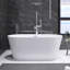 Baignoire de trempage autoportante en acrylique 59 po avec drain chromé Toe-Tap-115660046