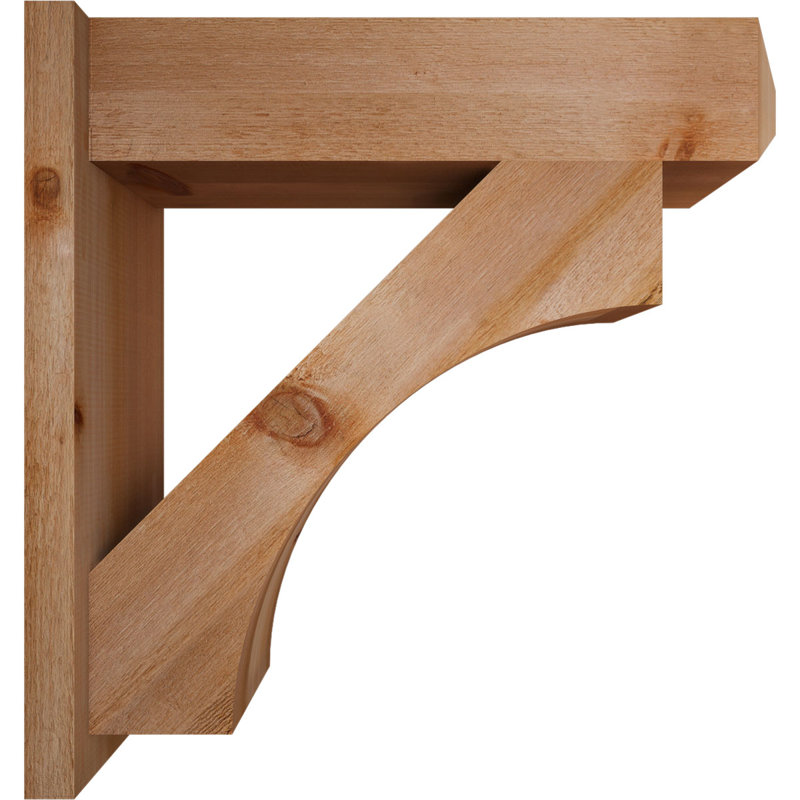 Persienne en bois rustique Westlake Craftsman, P 32 po x H 32 po, Cèdre rouge de l'Ouest de 8 po (sciage brut)